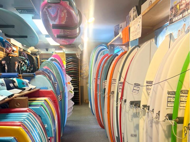 Surf boards at Bethany Surf Shop