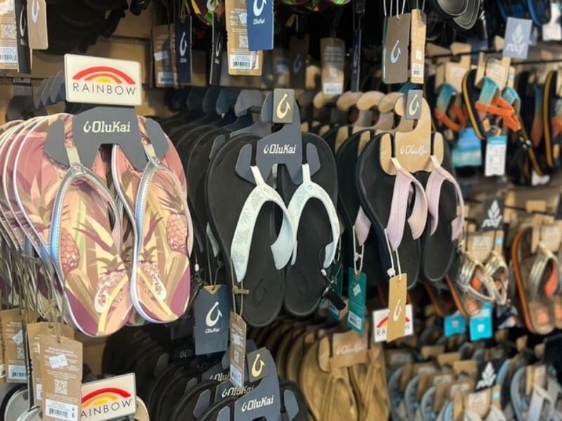 Sandals at Bethany Surf Shop